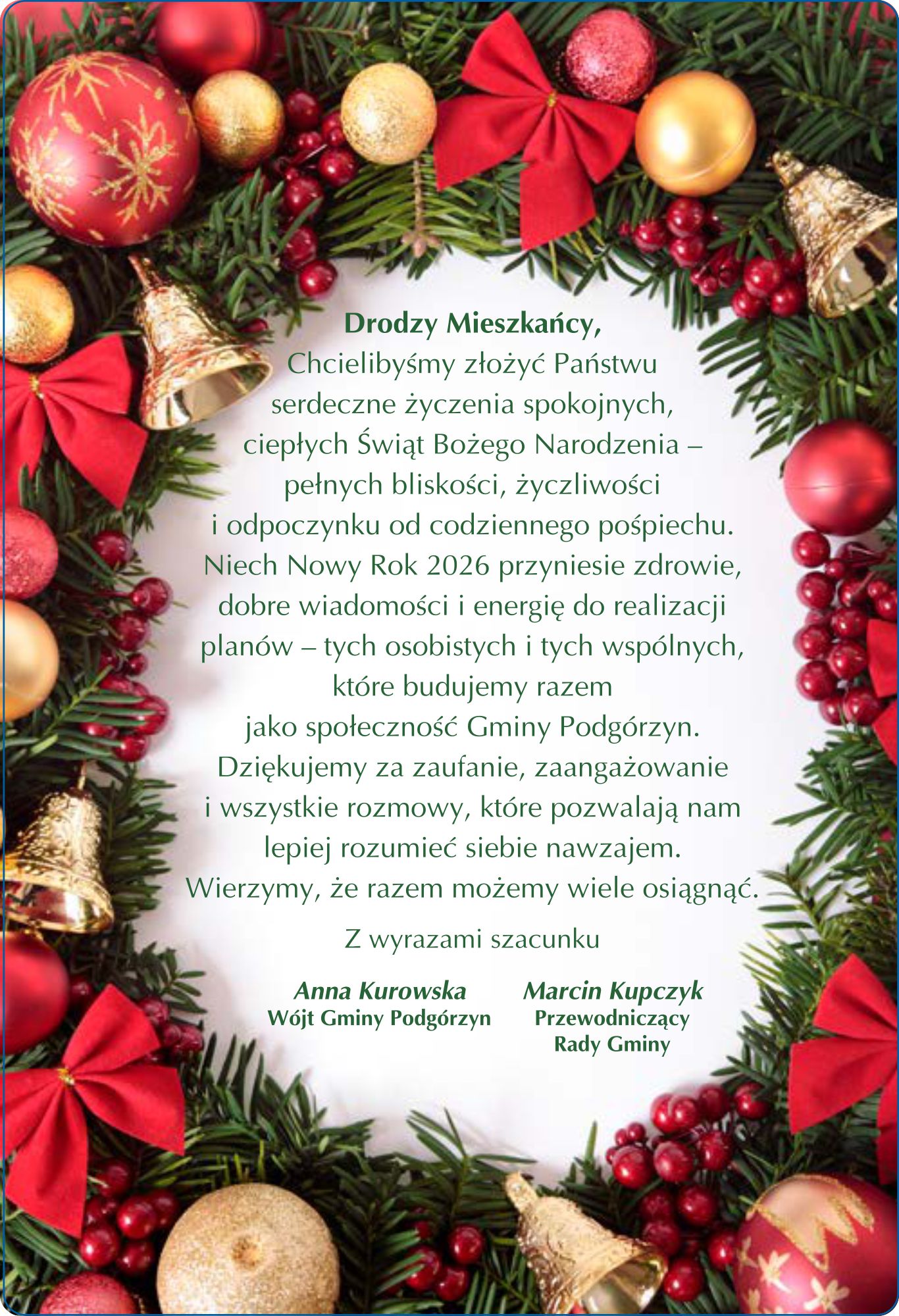 Życzenia Świąteczno-Noworoczne