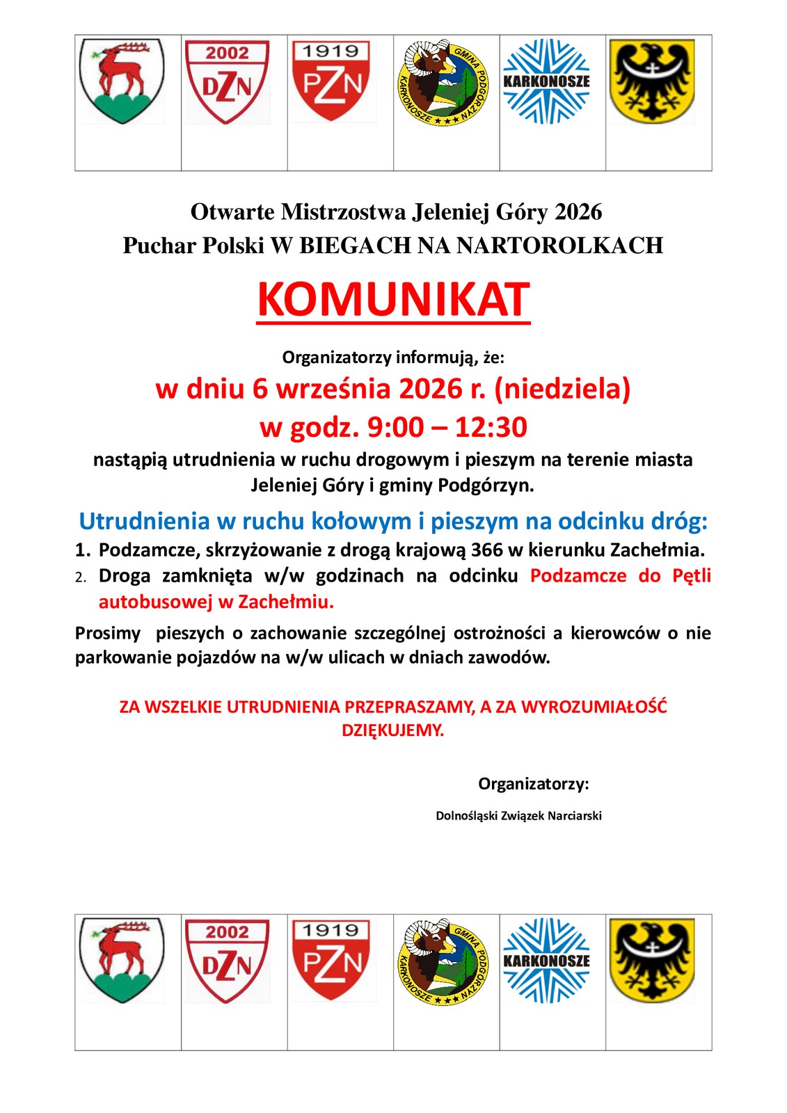 Utrudnienia w ruchu w Zachełmiu – 6 września 2026 r.