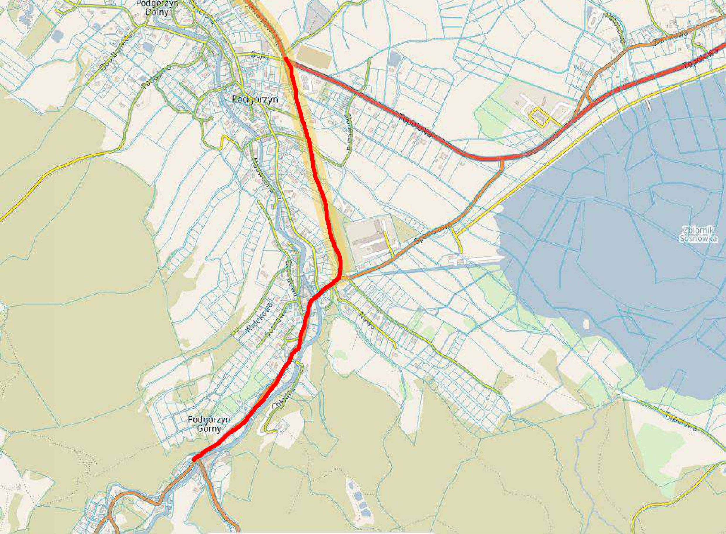 Utrudnienia drogowe w Podgórzynie