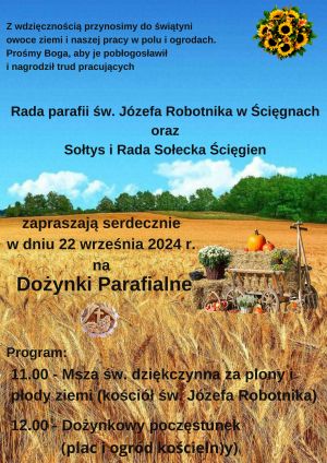 Dożynki Parafialne w Ścięgnach